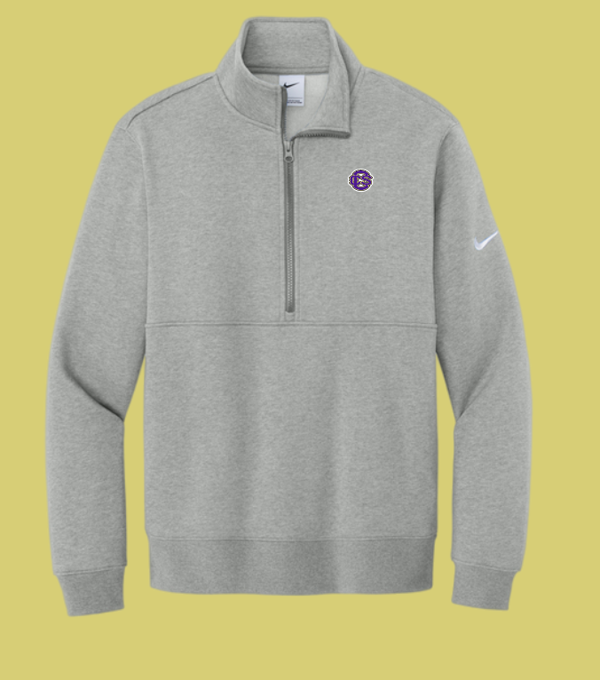 Fan Gear (8273) Nike Club 1/2 Zip Fleece Pullover (heather)
