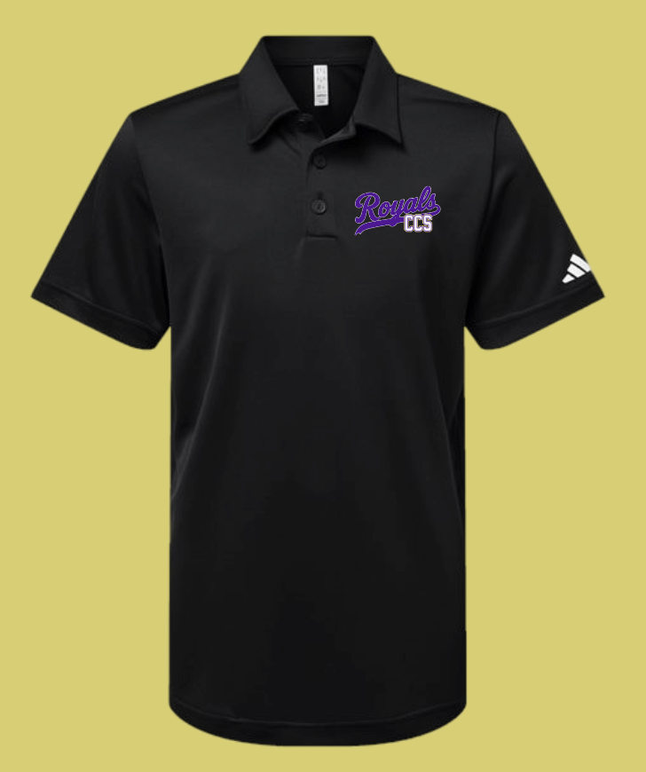 Fan Gear (8275) "Script Royals" Design Adidas Polo~Youth (black)