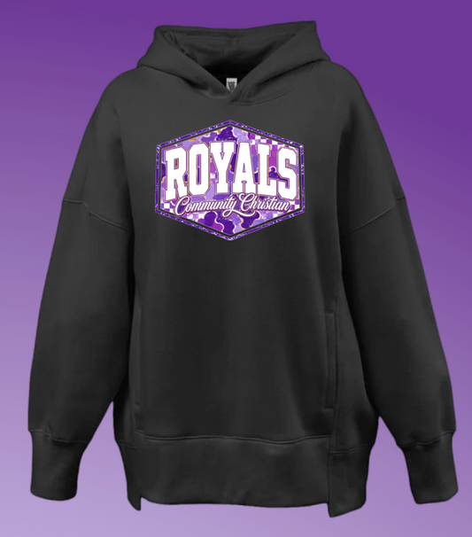 Fan Gear (8277) Pennant Sportswear Women's Oversized Hoodie (black)